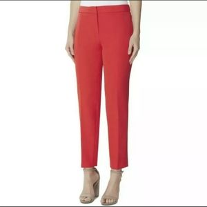 Tahari ASL Womens Red Woven Business Office Dress